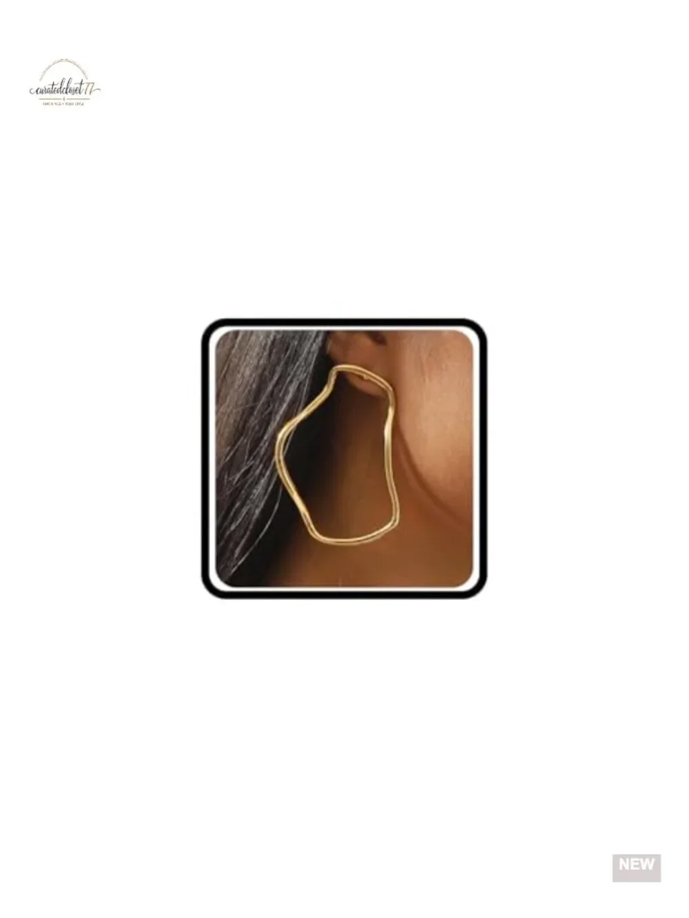 Exaggerated Large Irregular Dangle Geometric Metal Earrings Statement Hanging
